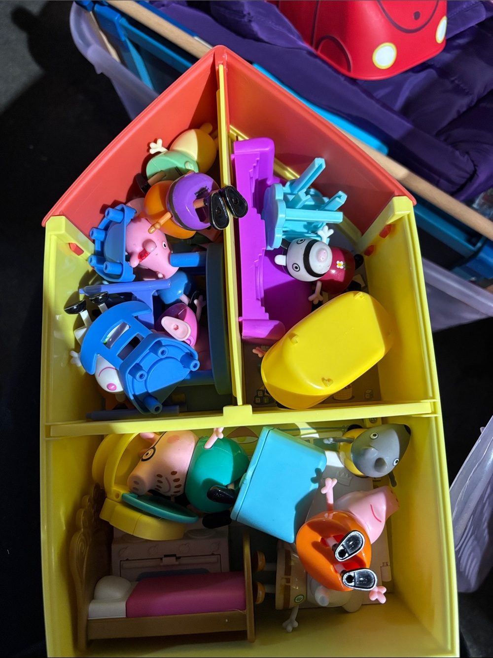 Peppa Pig Assorted Figures & Colorful Accessories - Yellow, Blue, Purple, Pink